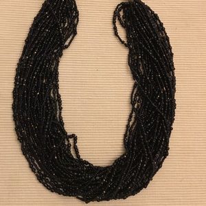Black beads necklace
